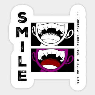 Smile Slogan Graphic Tee Sticker